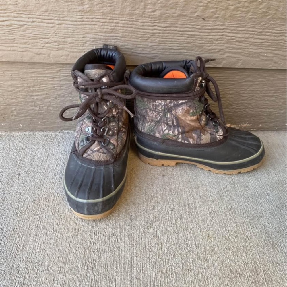 GAME WINNER Youth Duck Boot II Camo Hunting Boots, Waterproof Youth Size 1